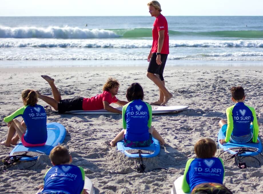 preparing for group North Carolina surf lessons